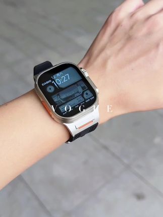 佩戴牢固的拓步者运动硅胶表带,外观硬核帅气,高颜值 #applewatch #iWatch #iWatch表带 #ultra #新款iwatch