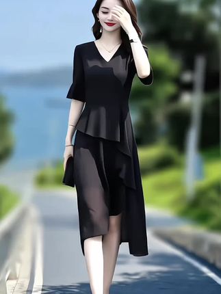 雪纺连衣裙#连衣裙 #夏季新款 #时尚穿搭 #时尚连衣裙#夏季穿搭
