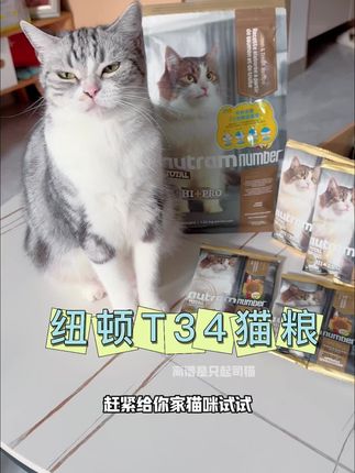 进口猫粮纽顿正装猫粮再送10包试吃,养猫来薅#新手养猫 #铲屎官的乐趣 #纽顿t34猫粮