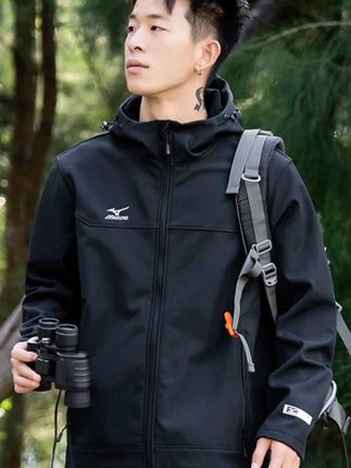 Mizuno/美津浓五防冲锋软壳衣春秋防风防水透气登山徒步男女外套 #冲锋衣男女同款 #软壳冲锋衣 #软壳衣外套 #徒步外套 #美津浓冲锋衣