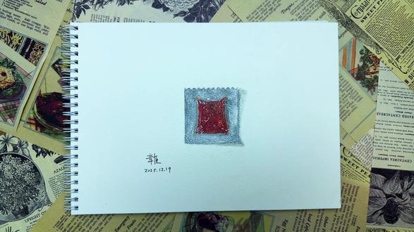 辣条包装怎么画,我来教你. #立体画 #辣条 #画画步骤 #跟着抖音学画画#艺术在抖音