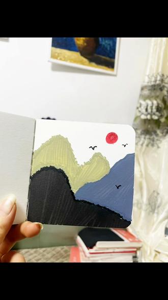 丙烯马克笔画山水画,很简单,一起来画吧#画画#简笔画#丙烯马克笔#山水画 #零基础学画画 #