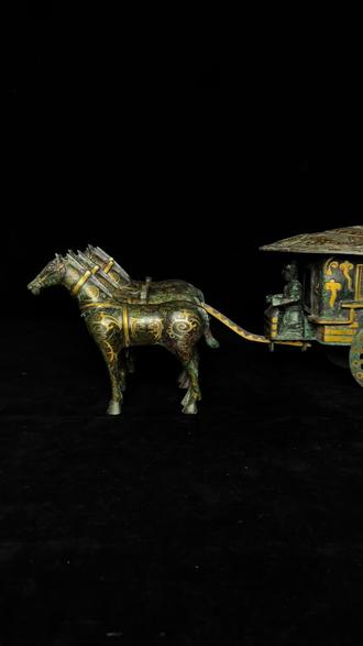 世界上最贵的车 秦始皇铜马车#青铜器#铜马车