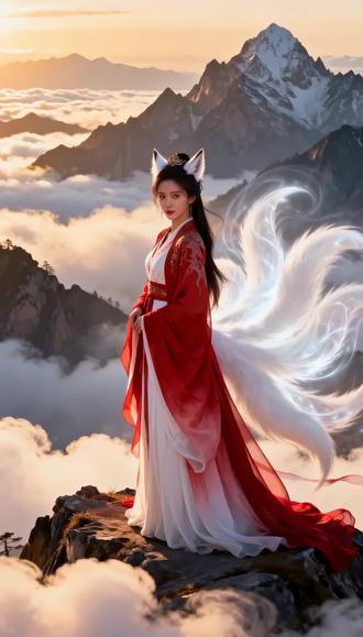 它在《山海经》中是祥瑞,到《封神演义》里却成了妖妃。九尾狐到 #山海经 #山海经异兽 #九尾狐 #青丘 #神话