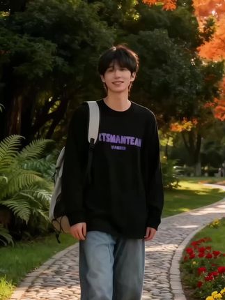 #潮男穿搭 #春秋穿搭 #长袖t恤 #长袖打底衫 #卫衣