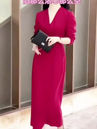 #时尚连衣裙 #早秋新款#收腰显瘦连衣裙 #长袖连衣裙#早秋穿搭