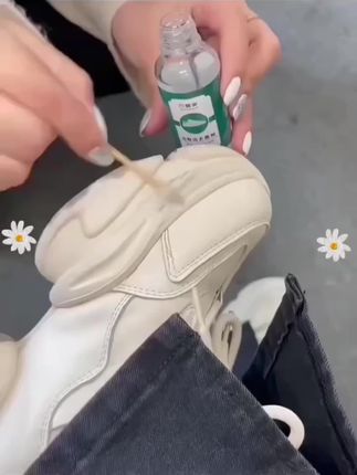 小白鞋运动鞋边去污清洁剂漆皮亮皮皮鞋蹭刮黑划痕去黑修复清洗剂
