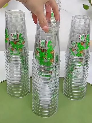一次性航空杯一次性水杯加厚家用透明硬质茶杯酒水杯#一次性杯子 #喝出好气色 #杯子 #居家必备 #创作灵感