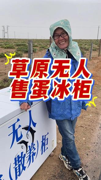 草原诚信 嘎聂的无人售蛋冰柜 #诚信经营 #鄂尔多斯 #温暖 #信任 #草原美食