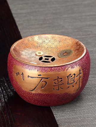 #茶生活 #建水 #茶洗 #非遗传承 #茶道 紫铜小建水八方来财小茶洗