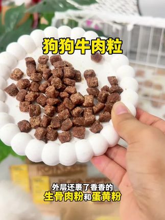 肉璞家的生骨肉蛋黄牛肉粒,真的是把我家狗狗香迷糊了,可以当奖励零食,也可以当狗粮伴侣,狗狗真的很爱吃#狗零食 #宠物零食 #狗狗牛肉粒 #肉璞牛肉粒 #生骨肉蛋黄牛肉粒
