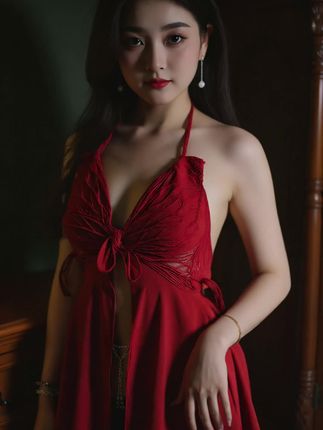#性感女神 #红色系 #红色连衣裙 #好身材好气质