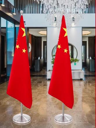2米高的国旗党旗立式摆件,配不锈钢伸缩旗杆,适合放办公室或会议室 #室内国旗摆件 #伸缩杆落地旗 #办公室旗杆 #会议室旗杆 #国旗🇨🇳
