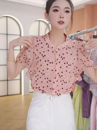 F2991显瘦气质洋气夏季印花提花设计感减龄时尚小衫@DOU+上热门 @DOU+小助手 @抖音小助手