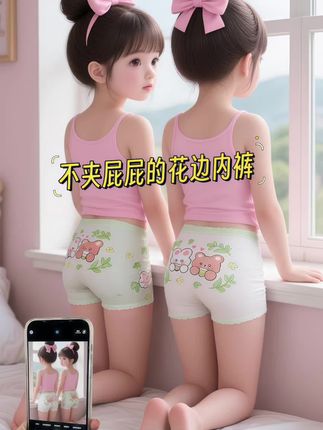 女童a类纯棉小内裤。甜美蕾丝花边,萌趣可爱的卡通图案,面料柔软舒适。弹力大,不夹小屁屁。#贴身衣物 #女童内裤 #纯棉面料 #柔软舒适 #不夹屁屁 @抖加🔥上热门🔥dou+🔥热点宝