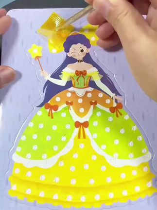 这个公主戳戳乐太好玩了,戳起来太解压了。 #公主戳戳乐 #手工diy #女孩玩具#手工制作