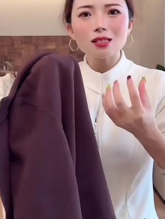 小个子圆圆AS669小蛮腰修身立领短款保暖外套秋冬百搭拉链上