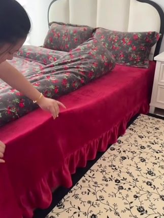 #秋冬加厚牛奶绒四件套 #床盖款四件套 #加厚保暖 #双面都是绒 #舒适睡眠
