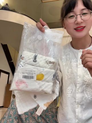 #小方巾#纱布口水巾#口水巾#擦汗巾 #婴儿口水巾