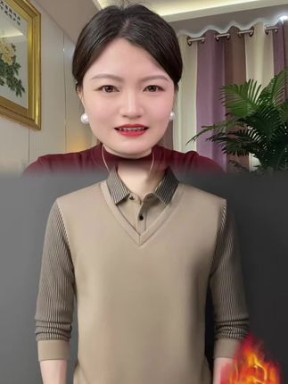 #内搭外穿都好看 #百搭上衣 #高品质男装 #加绒假两件 #秋冬新款