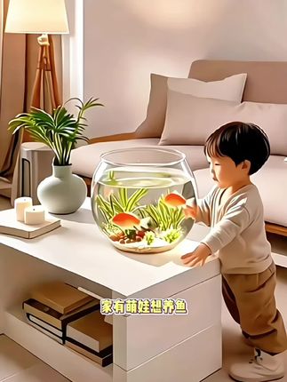 透明桌面家用鱼缸造景金鱼观赏鱼鱼缸客厅办公室专用高透高颜值#好物推荐🔥 #美观实用 #鱼缸 #金鱼缸 #养龟缸