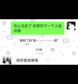 马上元旦了你想对下一个人说啥#聊天日常 #抽象