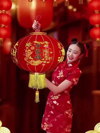 #大红灯笼挂起来 #太阳能大红灯笼 #大红灯笼挂起来 #灯笼
