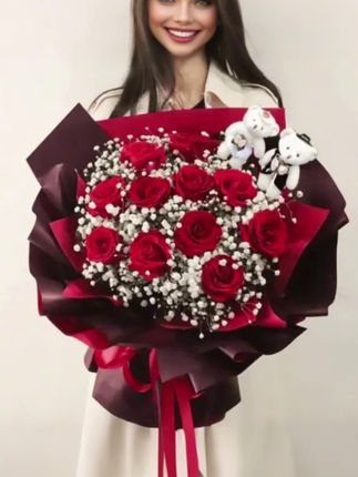小时达香水百合11朵99朵红玫瑰花束鲜花订购同城鲜花直送同城花店#爱的礼物 #花束般的恋爱 #女生的快乐就是这么简单 #太喜欢了 #如约而至的美好