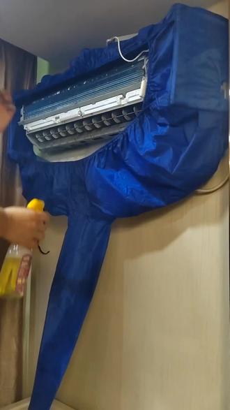 实拍空调深度拆洗|第三步:清洗风轮、蒸发器、接水盘 #空调深度拆洗 #空调全拆清洗 #东莞空调清洗