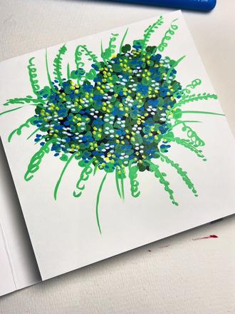 四叶草爱心墙#爱心墙#四叶草 #丙烯马克笔#绘画