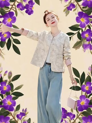 #新中式小香风外套#轻松拿捏慵懒风穿搭#早秋显身材平价上衣合集#魅力十足#随性洒脱的做自己