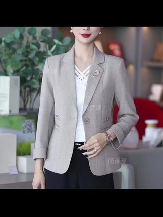 2025早秋新款设计感时尚气质西装女洋气显瘦遮肉休闲小西服2518#上衣穿搭 #优雅气质 #女性穿搭 #百搭上衣