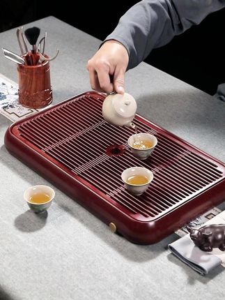 #茶盘 #干泡台 #茶生活 #茶具 #紫砂壶 电木储水小茶盘,新款干泡茶台