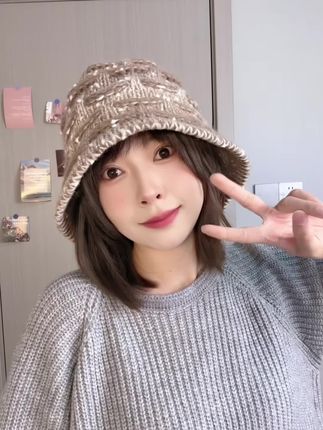 百搭韩系渔夫帽推荐!后开叉帽型对大头围更加友好显脸小#慵懒风穿搭 #韩系穿搭 #帽子 #帽子控看过来 #毛线帽