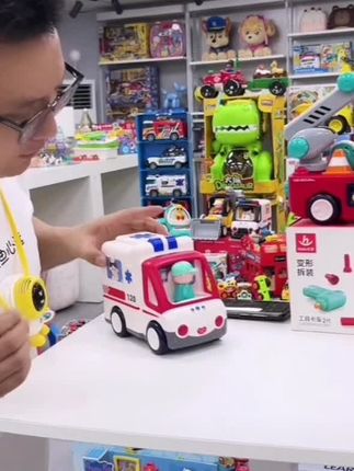 汇乐新款工具卡车救护车消防车宝宝早教玩具车仿真汽车玩具车模型#玩具车#儿童玩具#玩具#玩具推荐