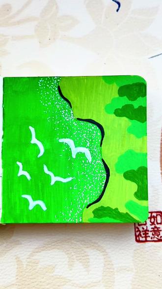 当你像鸟飞往你的山,找到自由的心,和勇敢的自己,那一定很美好吧!#青年创作者成长计划 #绘画 #绘画过程 #简笔画