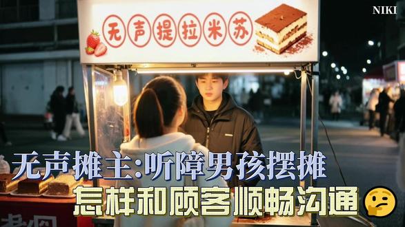 无声摊主:听障人摆摊和顾客顺畅沟通的小秘诀 #听障 #聋人 #无声 #摆摊 #音书字幕手表