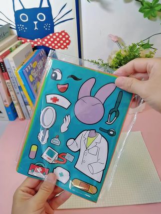 孩子爱不释手的创意贴纸,激发无限想象! 孩子喜欢玩角色扮演游戏?这款贴纸能让孩子体验当“大白”!#手工diy#益智玩具#儿童玩具#贴纸#专注力培养
