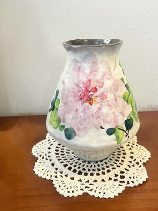 景德镇手工手绘五彩牡丹艺术感陶瓷花器#陶瓷艺术 #花瓶 #手绘花瓶 #陶瓷花瓶 #陶瓷工艺