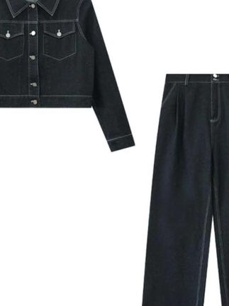 显瘦高级感牛仔套装#强烈推荐 #女装 #品质女装 #春秋穿搭 #穿搭推荐