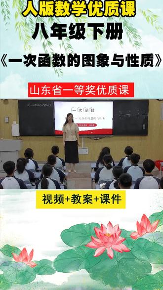 49人教版数学八下《一次函数的图象与性质》张老师优质课