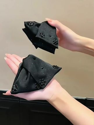 未来发饰 路易斯星语抓夹气质优雅时尚百搭后脑勺赫本风法式发夹#小抓夹#赫本风抓夹 #发饰