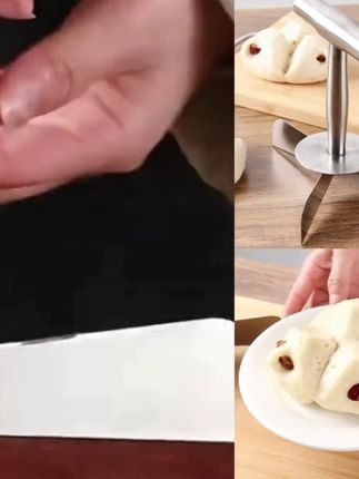 做开花馒头模具不锈钢三角造型切刀制作大枣饽饽造型专用面食工具#爆款热卖中