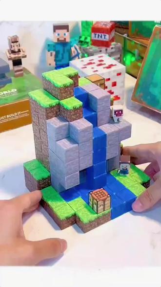磁力积木 MC我的世界磁力方块玩具拼装磁吸积木拼搭创意百变立体超大颗粒#磁力积木 #玩具拼搭 #创意玩具 #我的世界 #立体积木