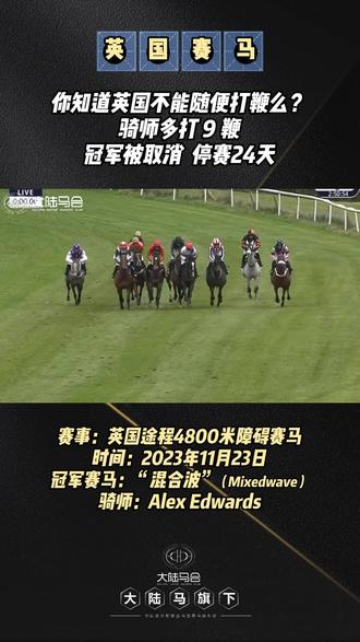 【你知道英国不能随便打鞭么?,骑师多打 9 鞭,冠军被取消,停赛24天】#赛马入股 #联合马主 #马术保险 #马场保险 #骑马保险