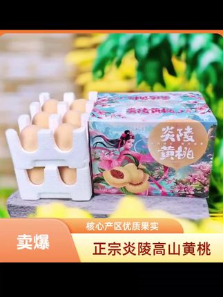 正宗炎陵黄桃 5斤装 大果 核心产区 现摘现发 顺丰空运#黄桃