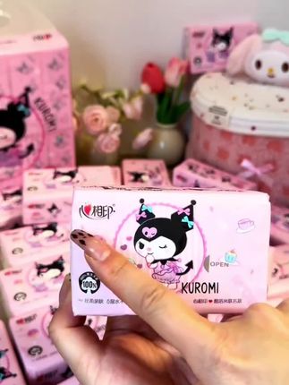 #内容启发搜索激励计划 @糖糖好物分享(橱窗任选)你超优秀还关注我 心相印三丽鸥酷洛米联名款随身厚实原生大手帕纸4层20张多规格-d