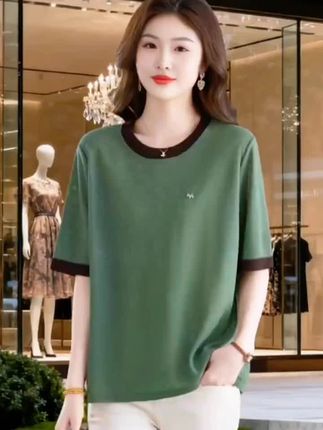 #大码女装 #短袖T恤 #遮肉显瘦 #不挑年龄不挑身材 #谁穿谁漂亮