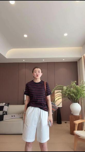 AJDE|BF男友显瘦短裤夏季透气薄款时尚舒适百搭高级感 #男友风穿搭 #短裤女款夏天 #高级感穿搭