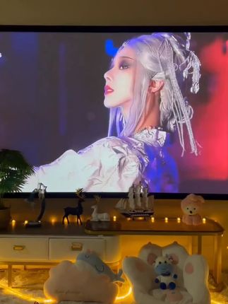 艾小映2025年64G海思芯片4K超清卧室办公3D投影仪白天投墙wifi投#投影仪 #电视机#吉祥三宝家电好物